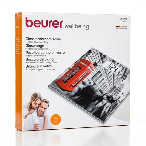 Pèse-personne en verre Beurer GS 203 London