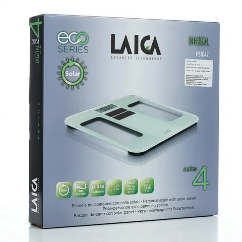 Pèse-personne numérique solaire Laica PS1042
